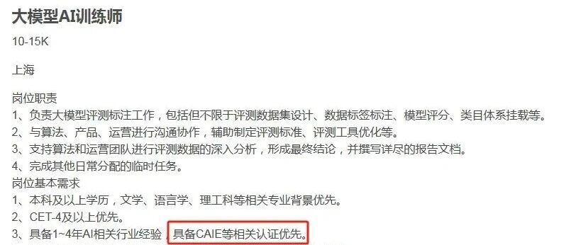 大模型AI训练师：站在智能前沿，做AI的“质检官”与“调教师”