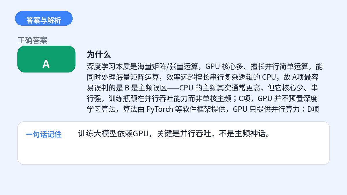 ΪʲôAIѵ������GPU������CPU���Ӳ��м��㵽�����ɱ���͸�𰸽���